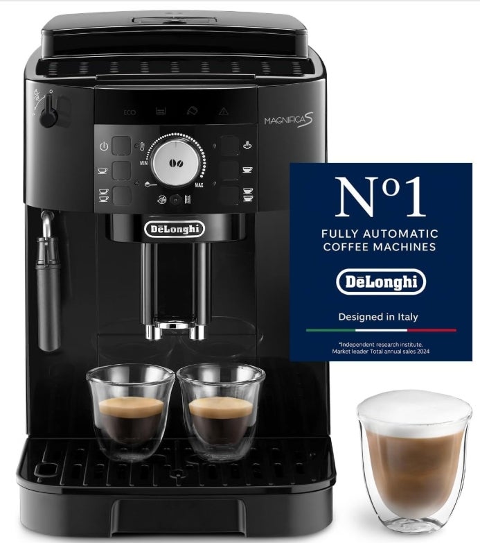 De’Longhi Magnifica S - Perfetto Kaffeevollautomat mit klassischem Milchaufschäumer 