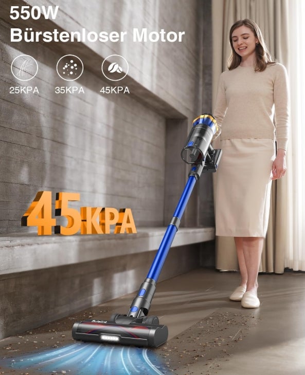 Akku Staubsauger 45000Pa/550W/65Min