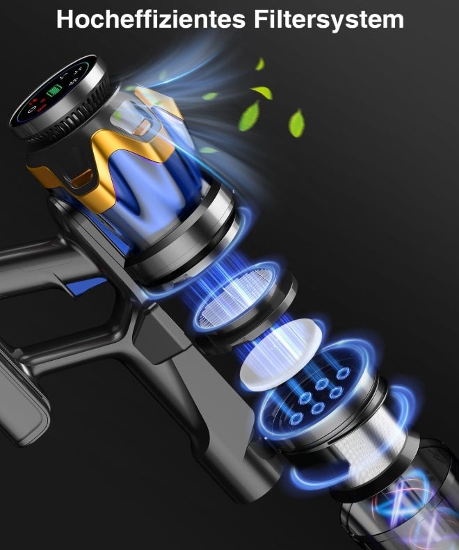 Akku Staubsauger 45000Pa/550W/65Min