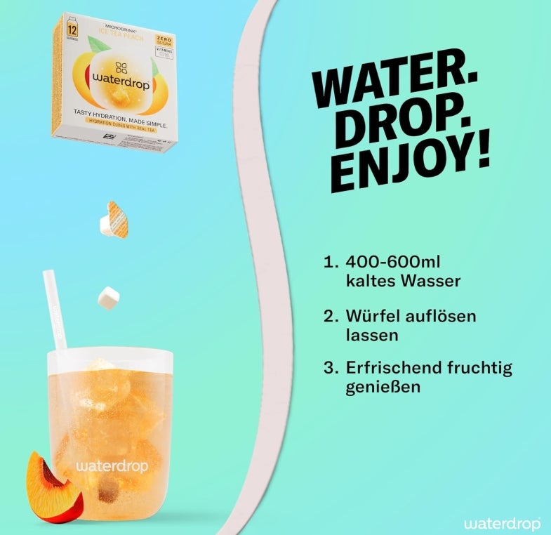 waterdrop® Beeren & Früchte Set – 48 Waterdrop Würfel in 4 verschiedenen Sorten – Zuckerfreier Durstlöscher & Alternative zu Getränkesirup und Geschmackspulver – Flavour Drops im Wasser auflösen 