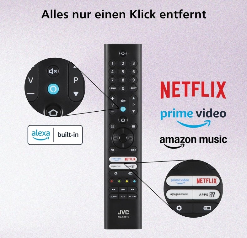 JVC Fernseher 40 Zoll Fire TV Full HD Smart TV HDR Fernseher mit Alexa Sprachsteuerung und Triple Tuner, LED TV LT-40VRF3555 (2026)&nbsp;