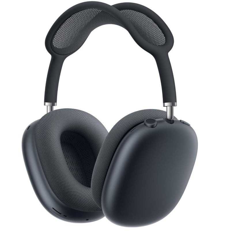 Apple AirPods Max Kabellose Kopfhörer, aktive Geräuschunterdrückung auf Pro Level, Transparenzmodus, personalisiertes 3D Audio, USB-C Ladecase, Mitternacht 