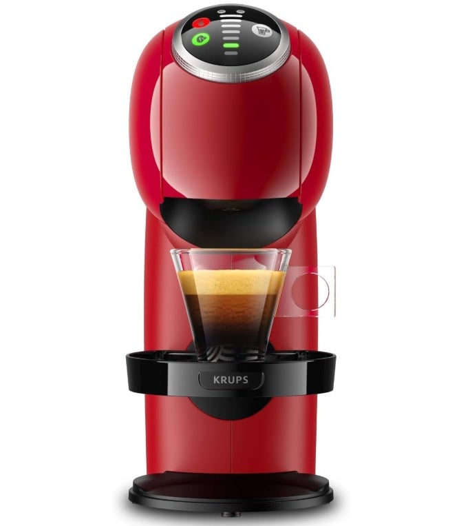 NESCAFÉ Dolce Gusto Genio S Plus von Krups, kompakte Kaffeekapselmaschine, 0,8 Liter Kapazitat, 1500 Watt, automatische Entkalkungswarnung, rot, KP3405 