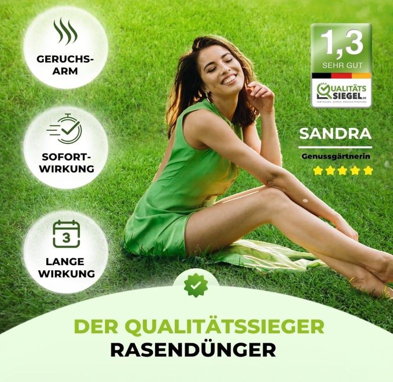 TerraUno Rasendünger Frühjahr/Sommer I Sofortwirkung für saftiges grün I 20 kg für 1000 m² I gesunder Rasen verdrängt Moos und Unkraut I NPK Dünger Rasen&nbsp;