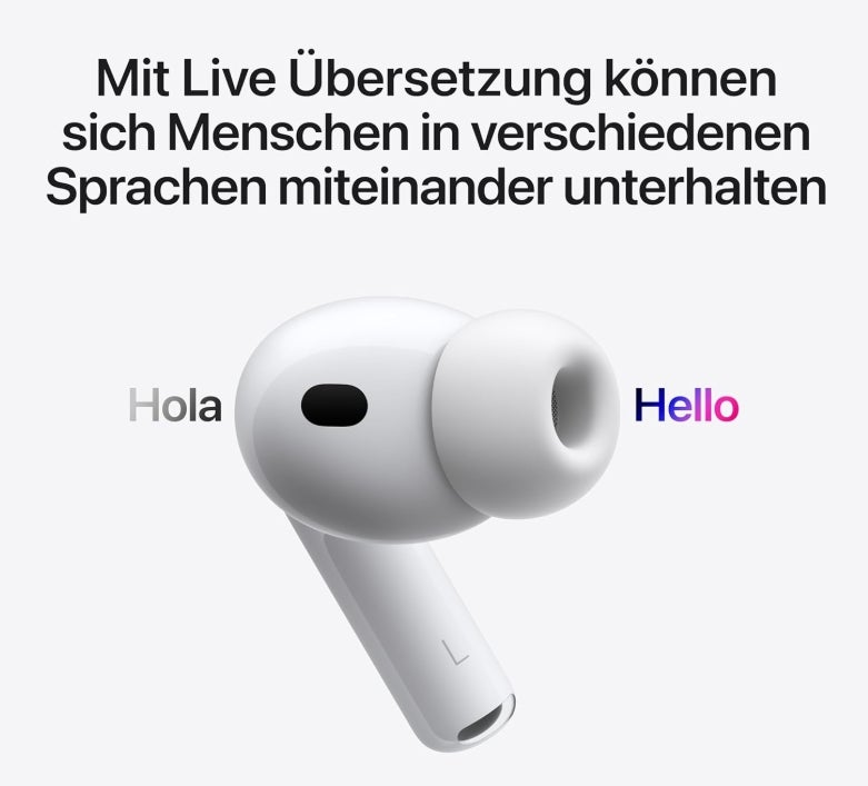 Apple AirPods Pro 3 Kabellose In‑Ear Kopfhörer, Aktive Geräuschunterdrückung, Herzfrequenzmessung, Hörgerätefunktion, Bluetooth Kopfhörer, 3D Audio, Hi‑Fi Sound, Laden über USB‑C 
