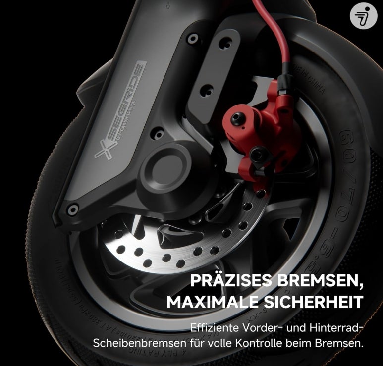 Segway-Ninebot F3 Pro D, E-Scooter mit Straßenzulassung für Erwachsene, 70km Reichweite im Eco-Modus, 120kg Tragfähigkeit, doppelte hydraulische Federung, Smart Display 