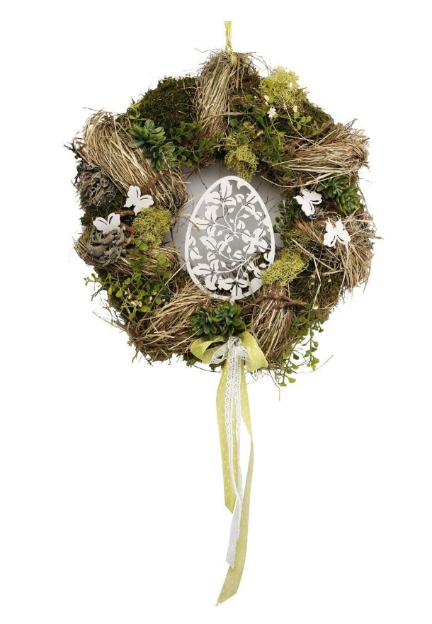 DZ Floristik Türkranz mit Hasen und Ranunkeln Ø35cm (12550) 