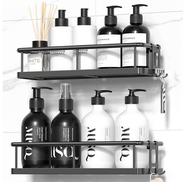 YASONIC Duschablage Ohne Bohren, Rostfreie Duschregale für die Dusche, Große Kapazität Badezimmer Organizer 