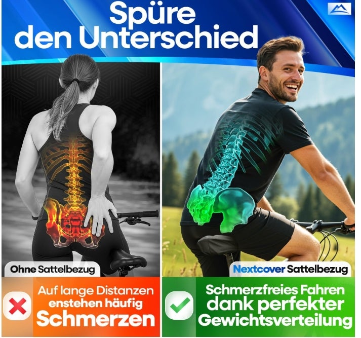 Nextcover® Fahrradsattel Überzug CoverPro mit [Memory-Foam 4.0]&nbsp;&nbsp;