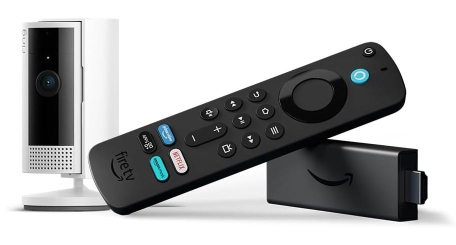 Amazon Fire TV Stick HD (Neueste Generation) + Ring Innenkamera (Indoor Camera 2. Gen.) 