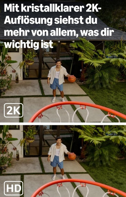 Blink Außenkamera 2K+ (neueste Generation) – Kabellose, intelligente Sicherheitskamera, 2K-Videoauflösung, bis zu zwei Jahre Batterielaufzeit. Sync-Basismodul enthalten – 1-Kamera-System, Weiß 