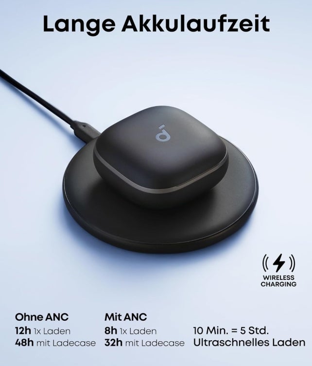 soundcore Liberty 5 by Anker, kabellose Earbuds mit Noise Cancelling, 2X stärkere Stimmreduktion, ANC in Echtzeit, Schnellladen, Dolby Audio, klare KI-Telefonate mit 6 Mics, Lange Akkulaufzeit 