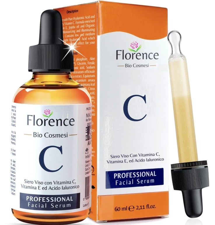 60ml Bio Hyaluron Serum mit Vitamin C, E. Hochkonzentriert Anti-Falten, Anti-Aging & Dunkle-Flecken 