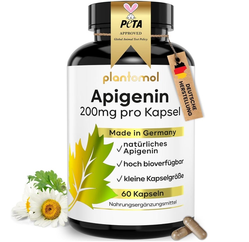 200mg Apigenin Kapseln hochdosiert mit Piperin 