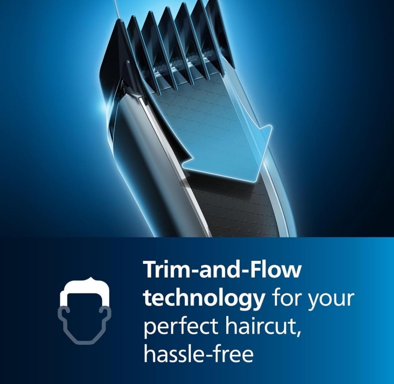 Philips Hair Clipper Series 7000 Haarschneider mit Trim-n-Flow-Technologie (Modell HC7650/15) 