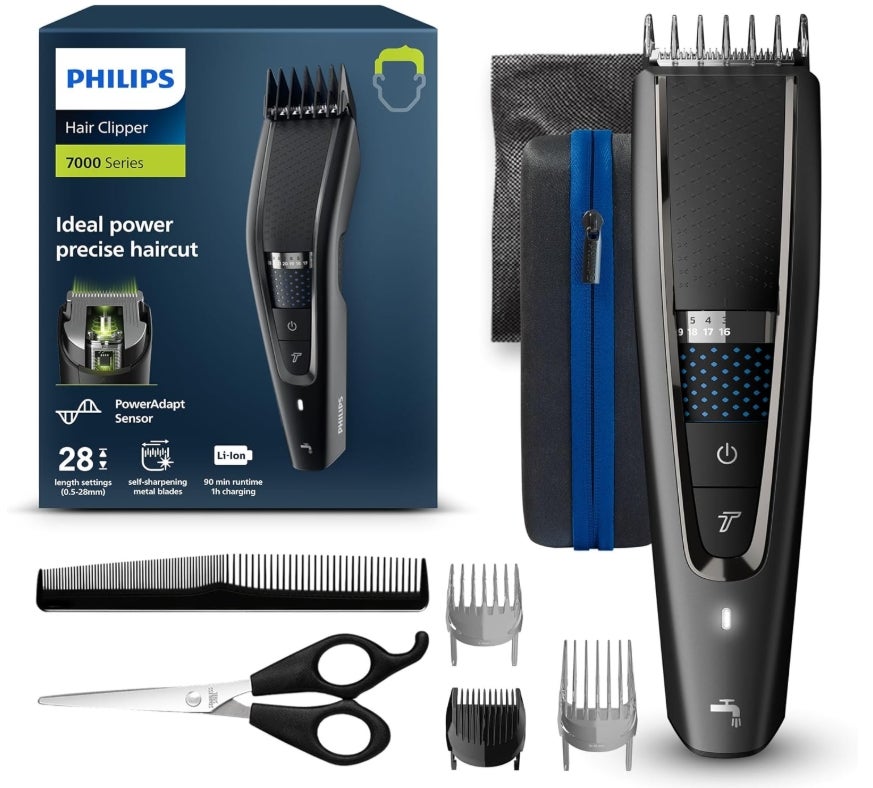 Philips Hair Clipper Series 7000 Haarschneider mit Trim-n-Flow-Technologie (Modell HC7650/15) 