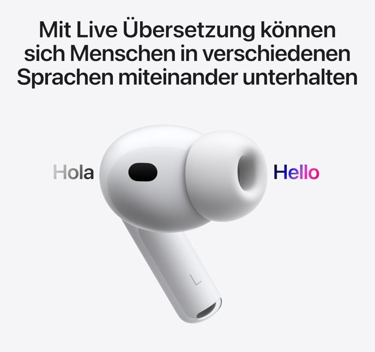 Apple AirPods Pro 3 Kabellose In‑Ear Kopfhörer, Aktive Geräuschunterdrückung, Herzfrequenzmessung, Hörgerätefunktion, Bluetooth Kopfhörer, 3D Audio, Hi‑Fi Sound, Laden über USB‑C 
