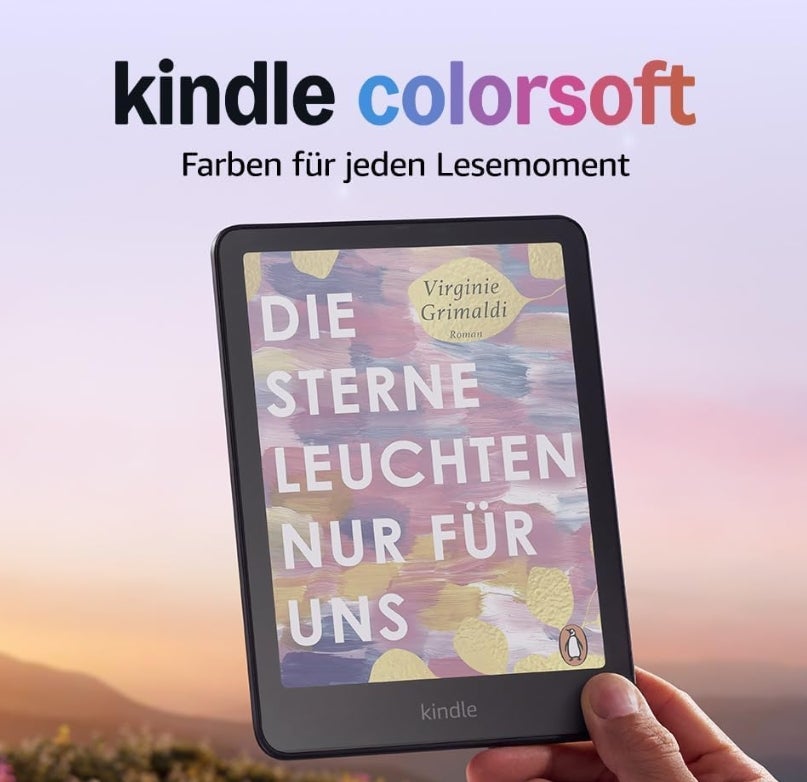 Amazon Kindle Colorsoft 16 GB + schwarzer Hülle aus Material auf Pflanzenbasis + 9W-Netzteil 