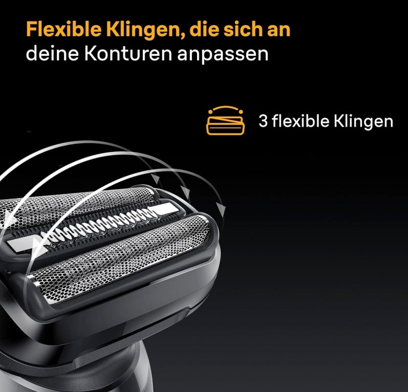 Braun Series 5 Rasierer Herren Elektrisch, Elektrorasierer, 50 Min. Akku, Rasierapparat, Präzisionstrimmer-Aufsatz, Kabelloser Nass- und Trockenrasierer, Wasserdicht, Made in Germany, 52-B1200si, Blau 