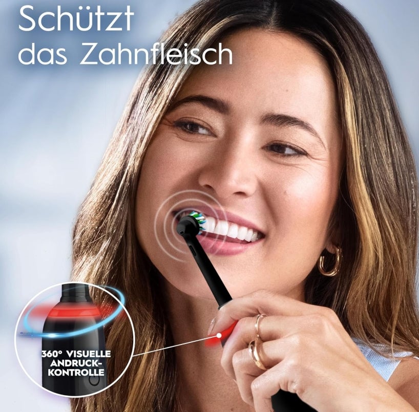 Oral-B Pro Series 3 Elektrische Zahnbürste — Electric Toothbrush, Inkl. 3 Aufsteckbürsten — 3 Putzmodi, Zahnbürste Elektrisch, Designed by Braun, Schwarz 