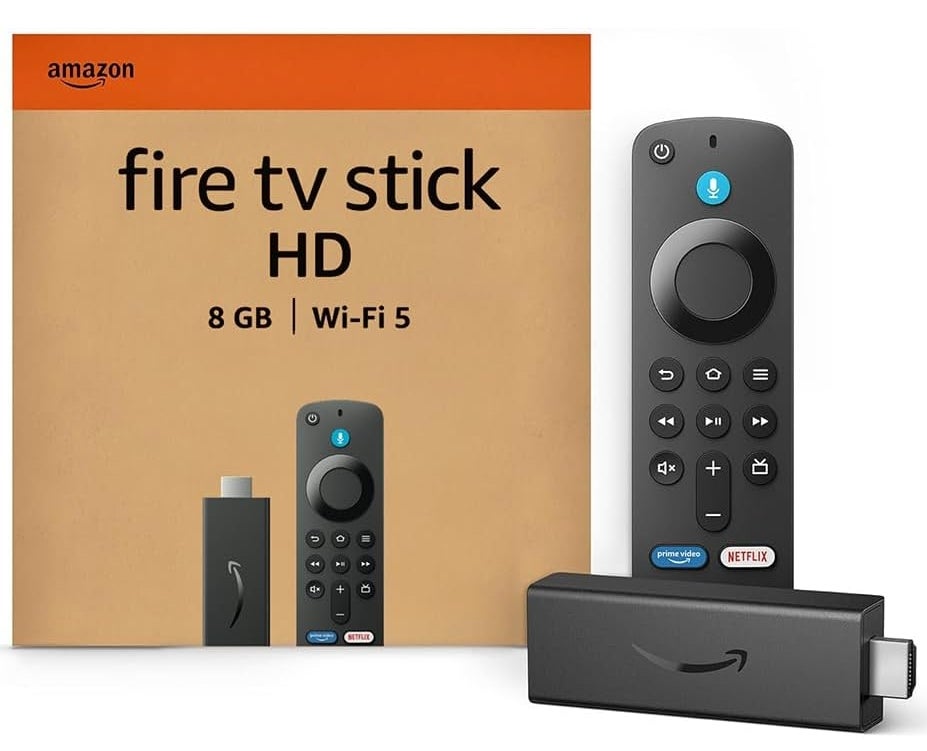 Amazon Fire TV Stick HD (Neueste Generation), Free- und Live-TV, Alexa-Sprachfernbedienung, Smart-Home-Steuerung, HD-Streaming 