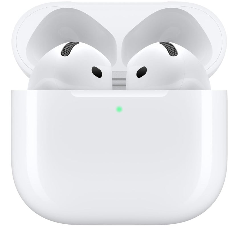 Apple AirPods 4 Kabellose Kopfhörer, Bluetooth Kopfhörer, Personalisiertes 3D Audio, Schutz vor Schweiß und Wasser, USB-C Ladecase, H2 Chip, bis zu 24 Std. Wiedergabe 