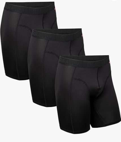 DANISH ENDURANCE 3er Pack Sport Boxershorts Herren, Funktionsunterwäsche, Sportunterwäsche, Elastisch, Geruchsneutral & Atmungsaktiv, Mit regulärem oder langem Bein 