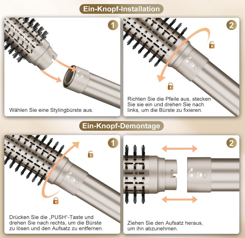 7MAGIC 6 in 1 Airstyler, Hairstyler, Lockenstab Auto-Wrap