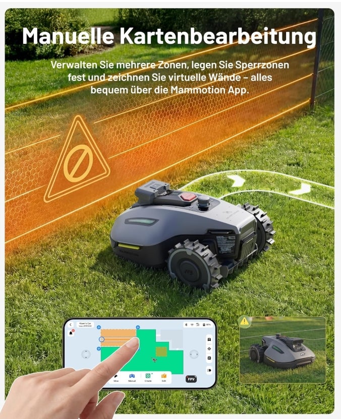 MAMMOTION YUKA mini 2 500 Mähroboter ohne Begrenzungskabel