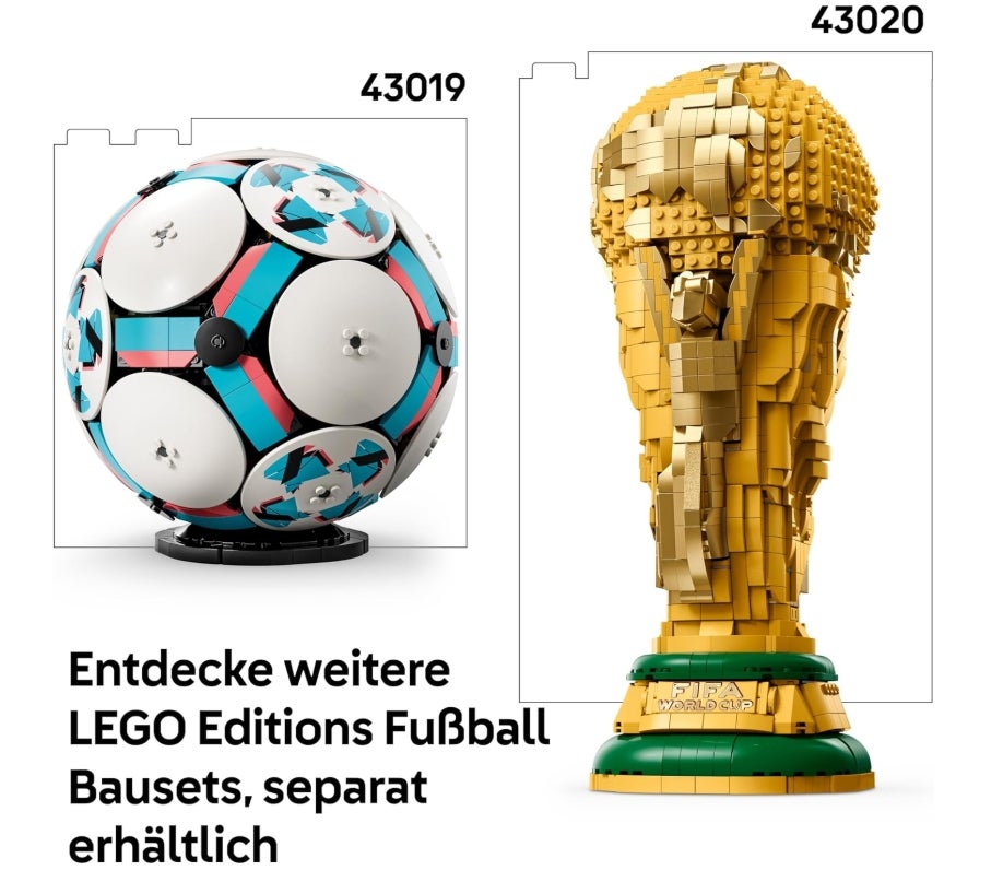 LEGO Editions Fußball Spielzeug - 3D Modellbau mit interaktivem Miniaturstadion - Geburtstagsgeschenk für Jungen & Mädchen ab 10 Jahren sowie Erwachsene Sportfans - 43019 