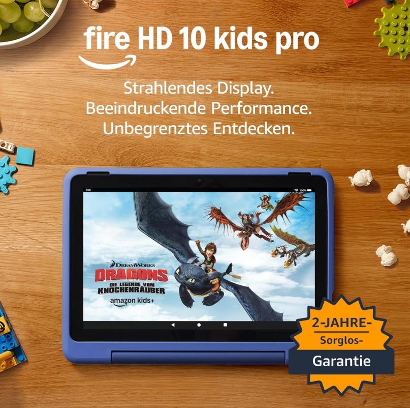 Fire HD 10 Kids Pro-Tablet (Neueste Generation), für Kinder ab dem Grundschulalter | 10-Zoll-Display, lange Akkulaufzeit, Kindersicherung und dünne Hülle | Version 2023, 32 GB, Sternennebel-Design 