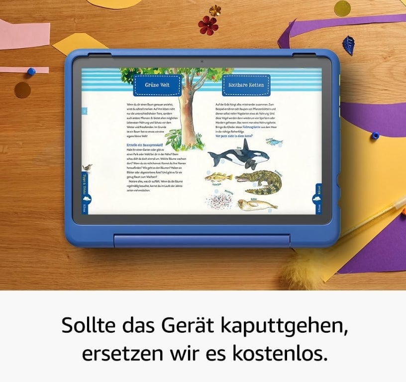 Fire HD 10 Kids Pro-Tablet (Neueste Generation), für Kinder ab dem Grundschulalter | 10-Zoll-Display, lange Akkulaufzeit, Kindersicherung und dünne Hülle | Version 2023, 32 GB, Sternennebel-Design 