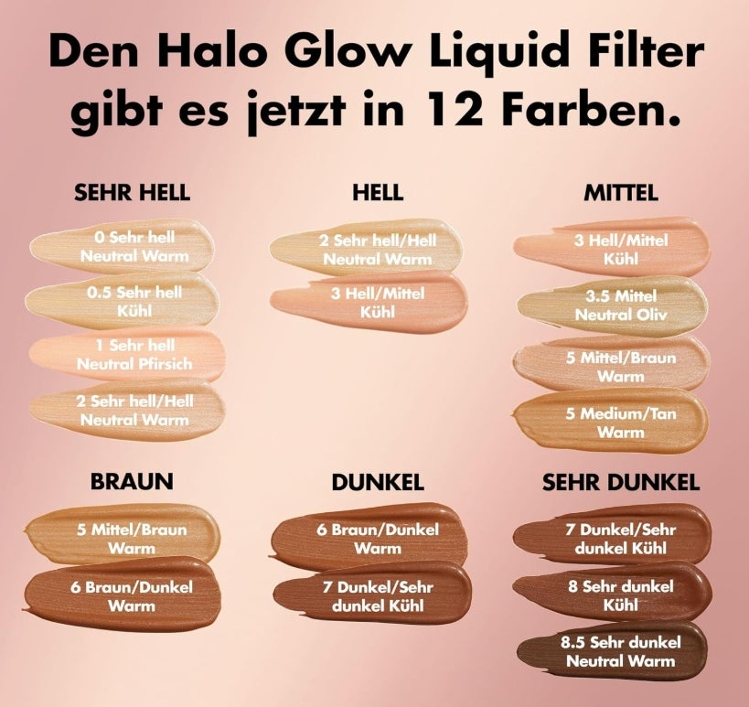 e.l.f. Halo Glow Liquid Filter, Teint-Booster für einen strahlenden, weich fokussierten Blick, mit Hyaluronsäure, vegan & tierversuchsfrei 