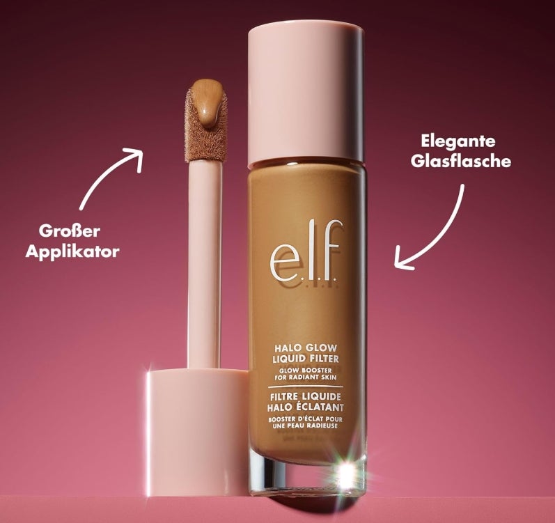 e.l.f. Halo Glow Liquid Filter, Teint-Booster für einen strahlenden, weich fokussierten Blick, mit Hyaluronsäure, vegan & tierversuchsfrei 