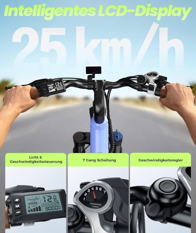 Finbike E Bike für Erwachsene 250W, 14