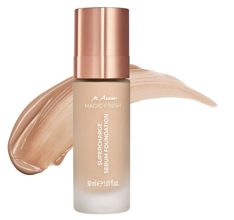 M. Asam MAGIC FINISH Supercharge Serum Foundation Creamy Nude (30 ml) – Feuchtigkeit spendende Foundation & straffendes Gesichtsserum in Einem, Anti-Aging Make-up mit optimaler Deckkraft & Hyaluron 