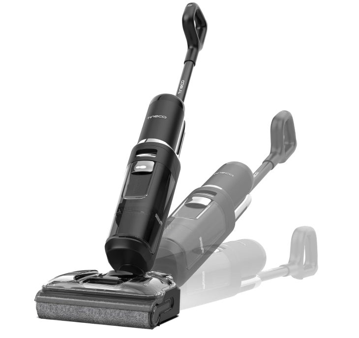 Tineco Floor ONE S7 Stretch Ultra Nass Trockensauger, 180° Lay-Flat Nasssauger, 85°C 5 Min Flashdry-Selbstreinige, 50 Min Laufzeit, DualBlock Anti-Tangle, Beide Kantenreinigen, Reinigen unter Möbeln 