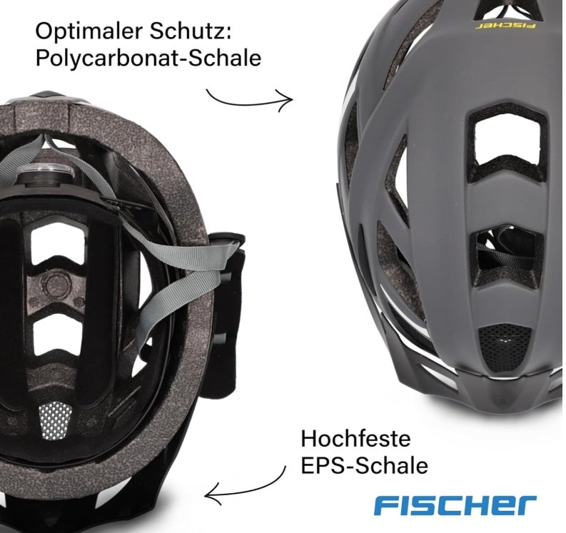 Fischer Erwachsene Fahrradhelm, Radhelm, Cityhelm Urban, S/M oder L/XL, mit beleuchtetem Innenring-System 