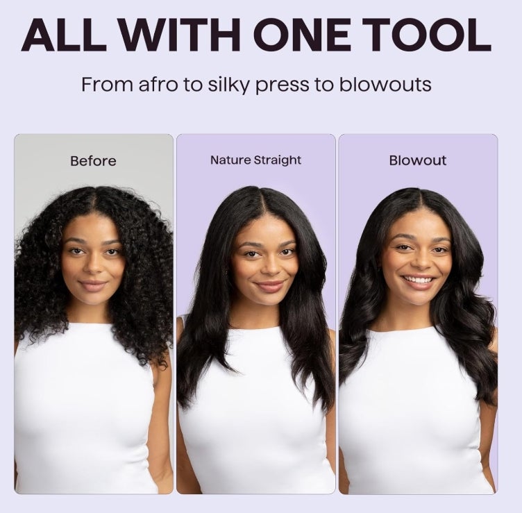 Wavytalk Thermobürste, Thermal Brush Blowout Boost Ionische Lockenbürste, Macht Haar Glatt und Glänzend, 5 Temperaturstufen, Haar schonend, 38mm Fass, Doppelspannung, Eurostecker, Sakura Rosa 