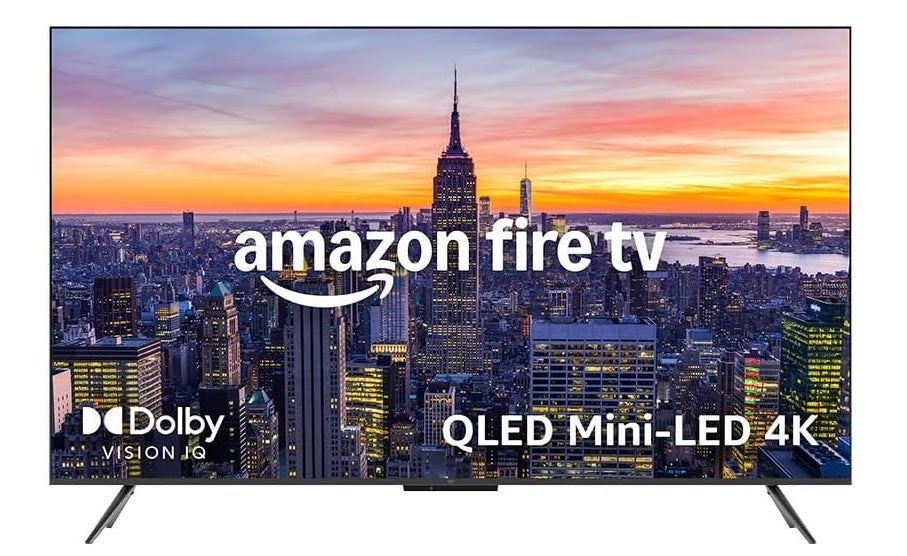 Amazon Fire TV Omni-Mini-LED-Serie, QLED-Smart-TV mit 55 Zoll (139 cm), 4K UHD, Dolby Vision IQ, Ambient-TV, 144-Hz-Spielmodus, Local Dimming und Sprachsteuerung mit Alexa 
