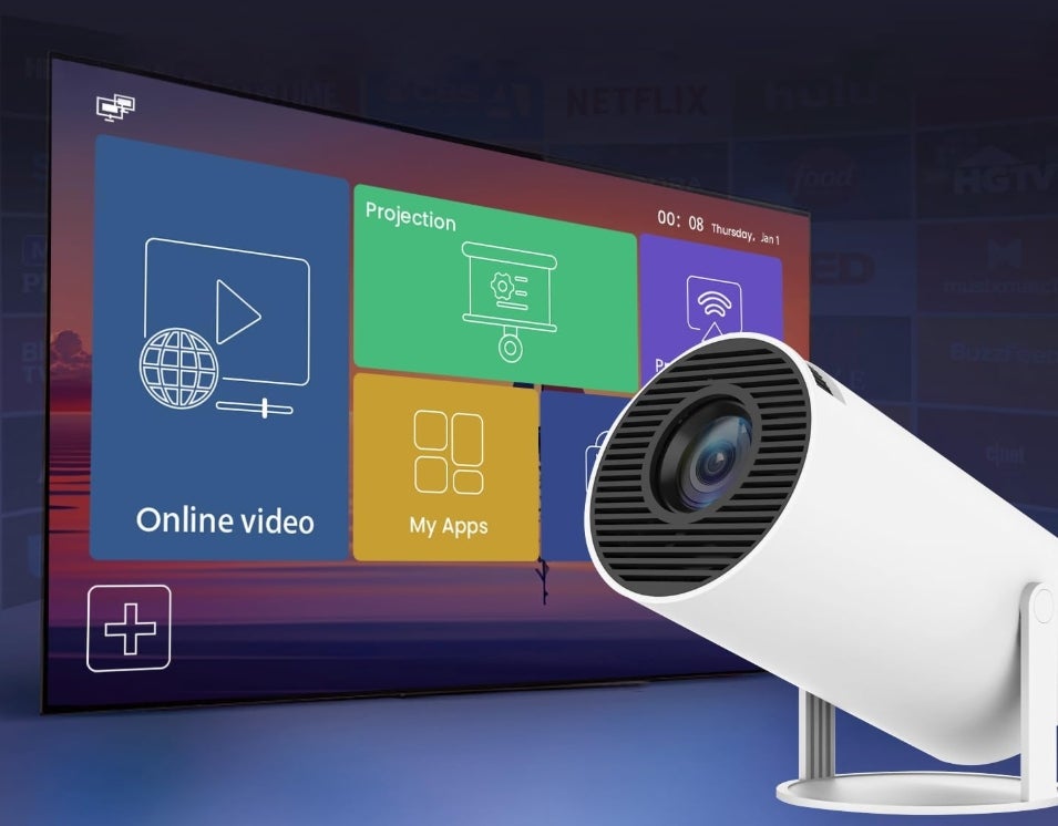 Magcubic Mini Beamer 4K Unterstützt, Smart Projector 5G WiFi 6 BT 5.4, Mini Projektor Full HD&nbsp;