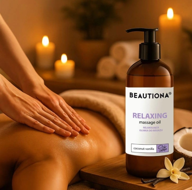 Massageöl 500 ml – Kokos & Vanille Duft – Entspannendes Körperöl für Massage&nbsp;