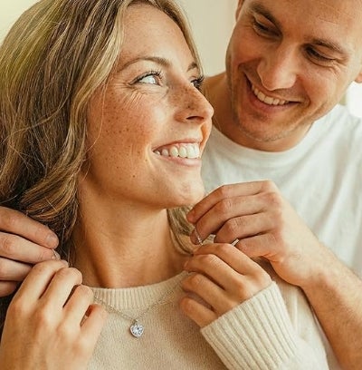 AMOONIC Herzkette Silber 925/Gold vergoldet Halskette Damen *Ich liebe Dich* Kette Herzanhänger Silberkette 