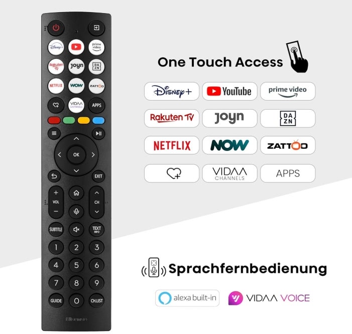 Hisense 55E6NT 139cm (55 Zoll) Fernseher, 4K UHD Smart TV, Precision Colour, HDR, Dolby Vision, 60Hz, Triple Tuner DVB-C/S/S2/T/T2, WiFi, HDMI 2.1, Bluetooth, Alexa Built-in, Schwarz, [2024] 