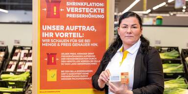 Shrinkflation: BILLA setzt ab J&auml;nner 2026 auf volle Transparenz im Supermarktregal