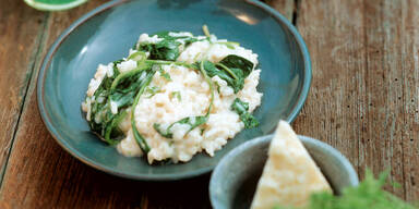 Blattspinat Risotto