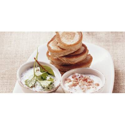 Buchweizen-Blinis mit Dips