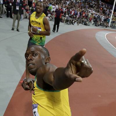 Der irre Gold-Jubel von Usain Bolt