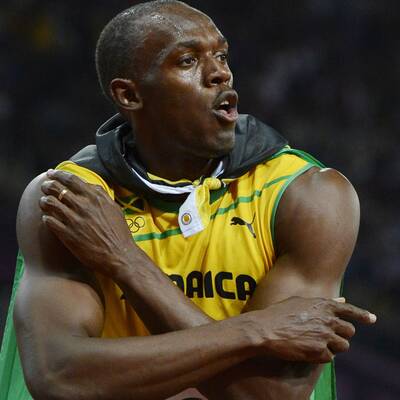 Der irre Gold-Jubel von Usain Bolt