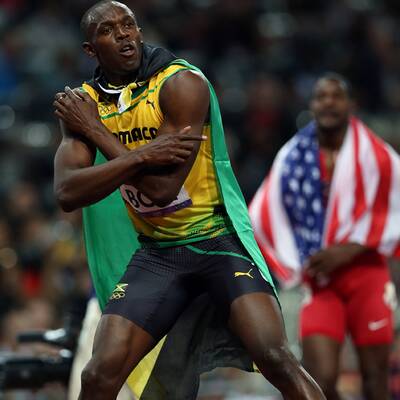 Der irre Gold-Jubel von Usain Bolt